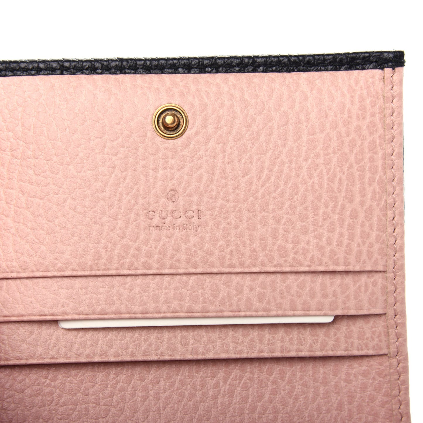 Calfskin GG Marmont Bow Card Case Black