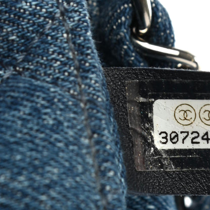 Chanel Denim CC Quilted Mini Square Flap Blue 6 of 9