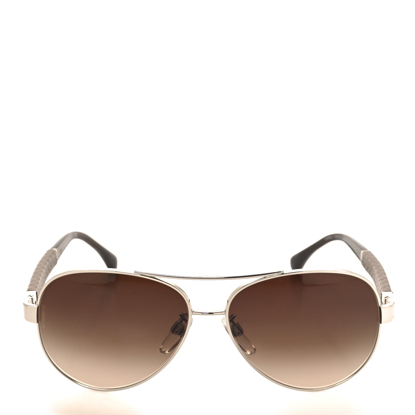 Lambskin Quilted CC Aviator Sunglasses 4195-Q-A Brown
