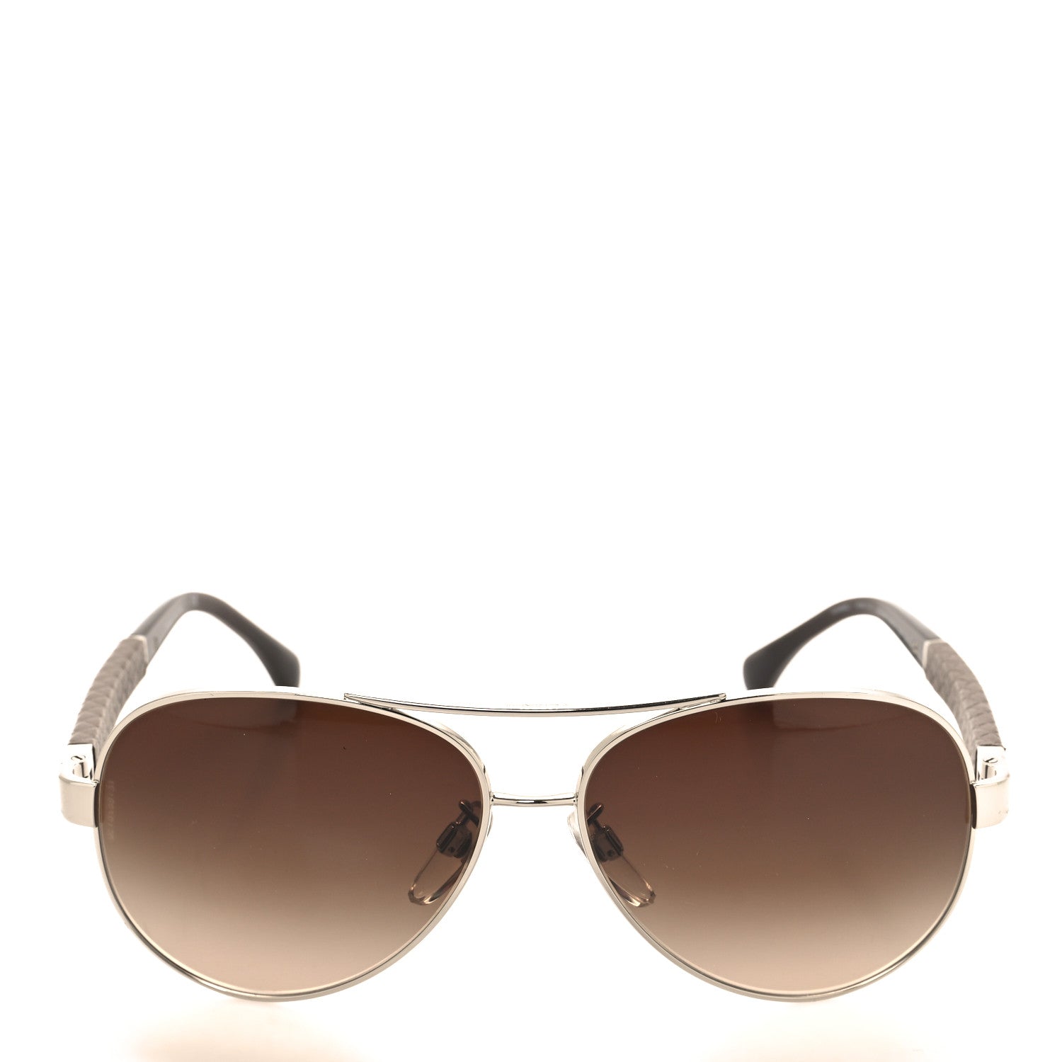 Chanel Lambskin Quilted CC Aviator Sunglasses 4195-Q-A Brown 2 of 7