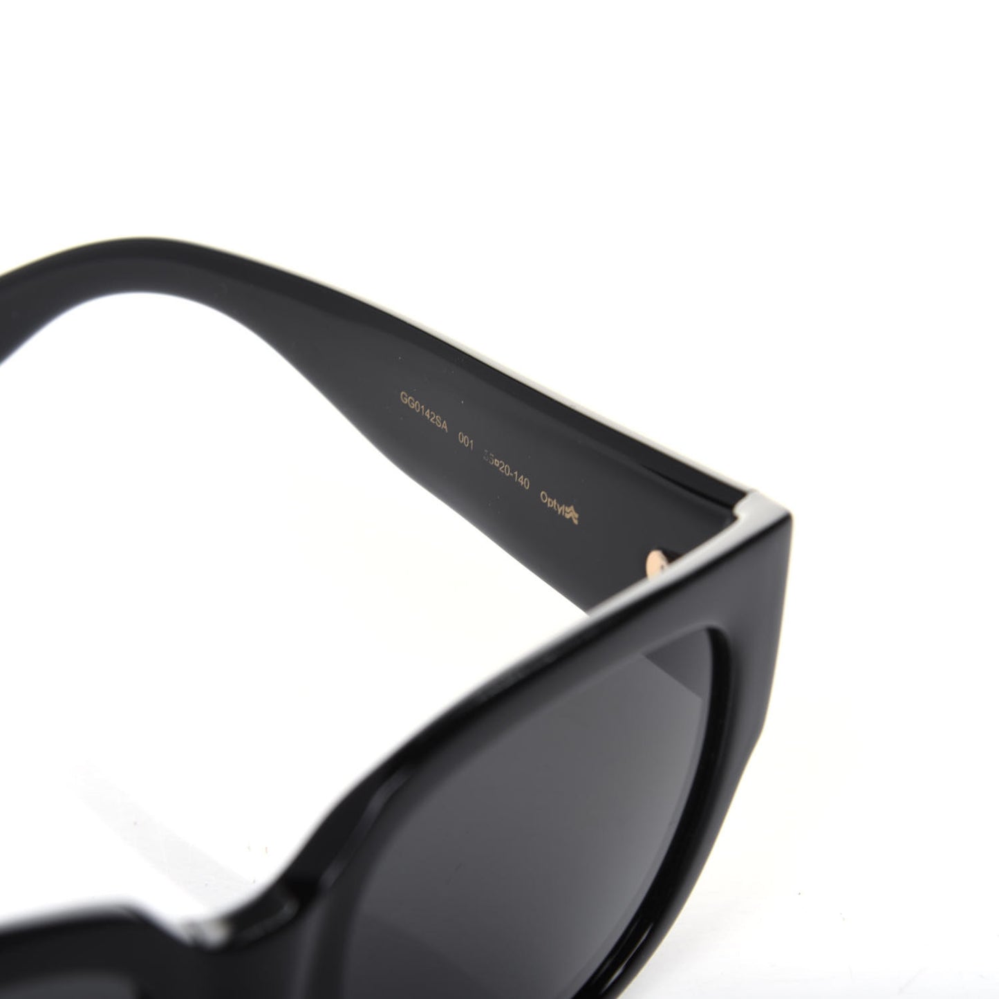 Acetate Square Frame Sunglasses GG0142SA Black