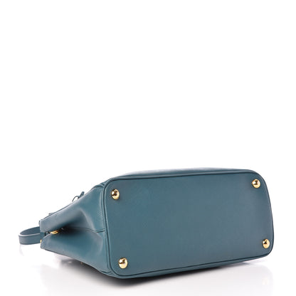 Prada Saffiano Small Galleria Double Zip Tote Ottanio 4 of 12