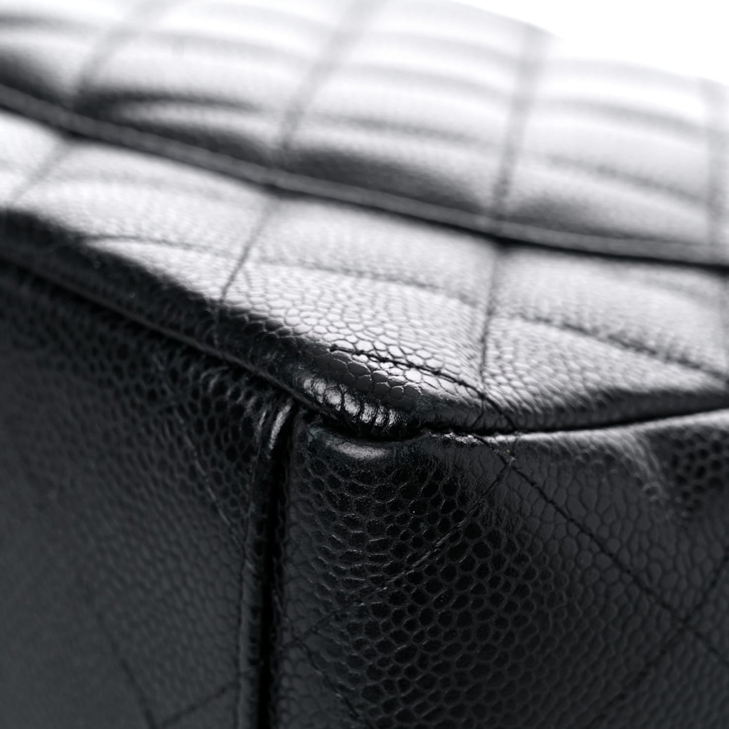 Caviar Quilted Maxi Double Flap Black