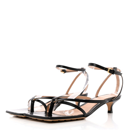 Bottega Veneta Lambskin Stretch Multi Strap 40mm Sandals 37.5 Black 3 of 14