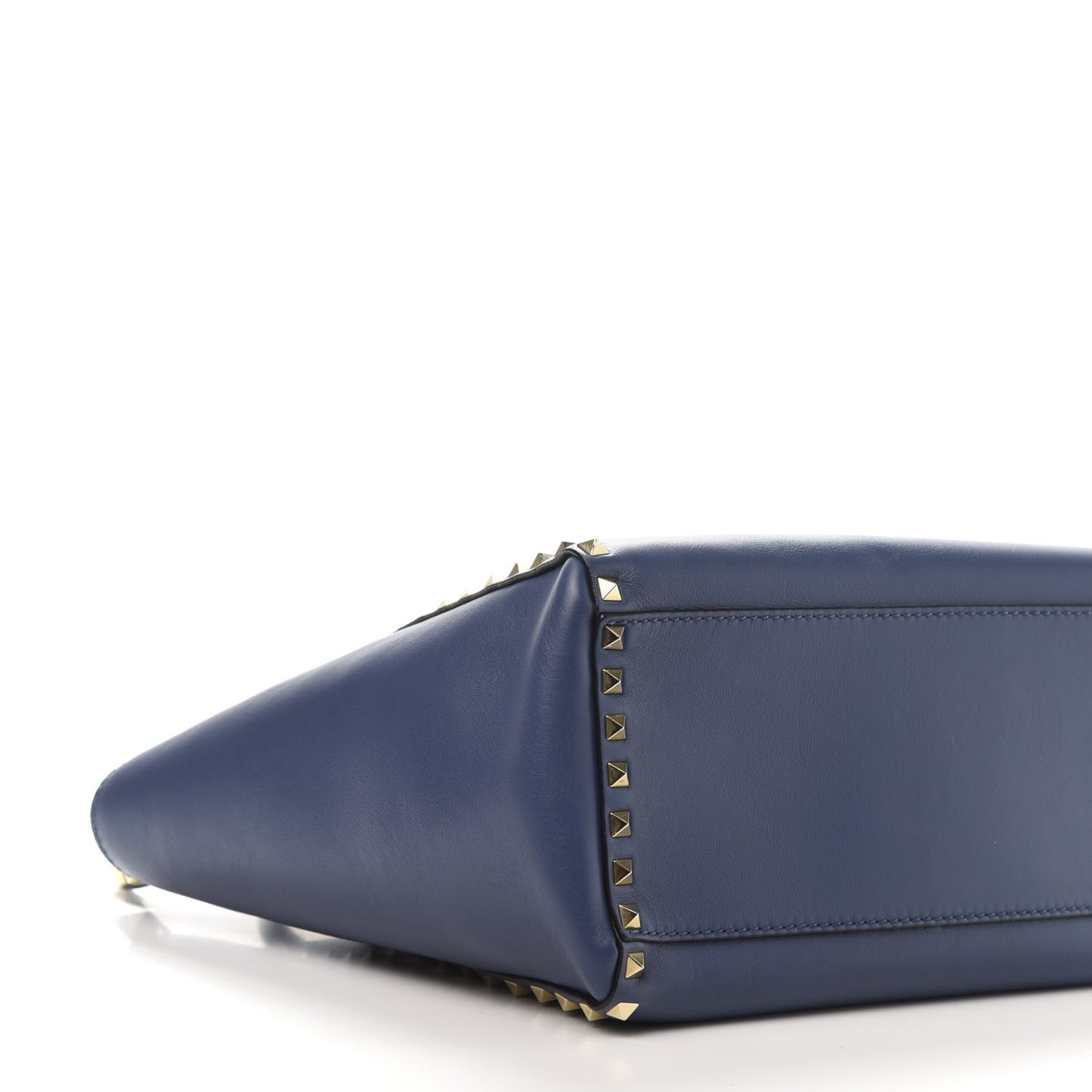 Vitello Rockstud Double Handle Tote Indigo