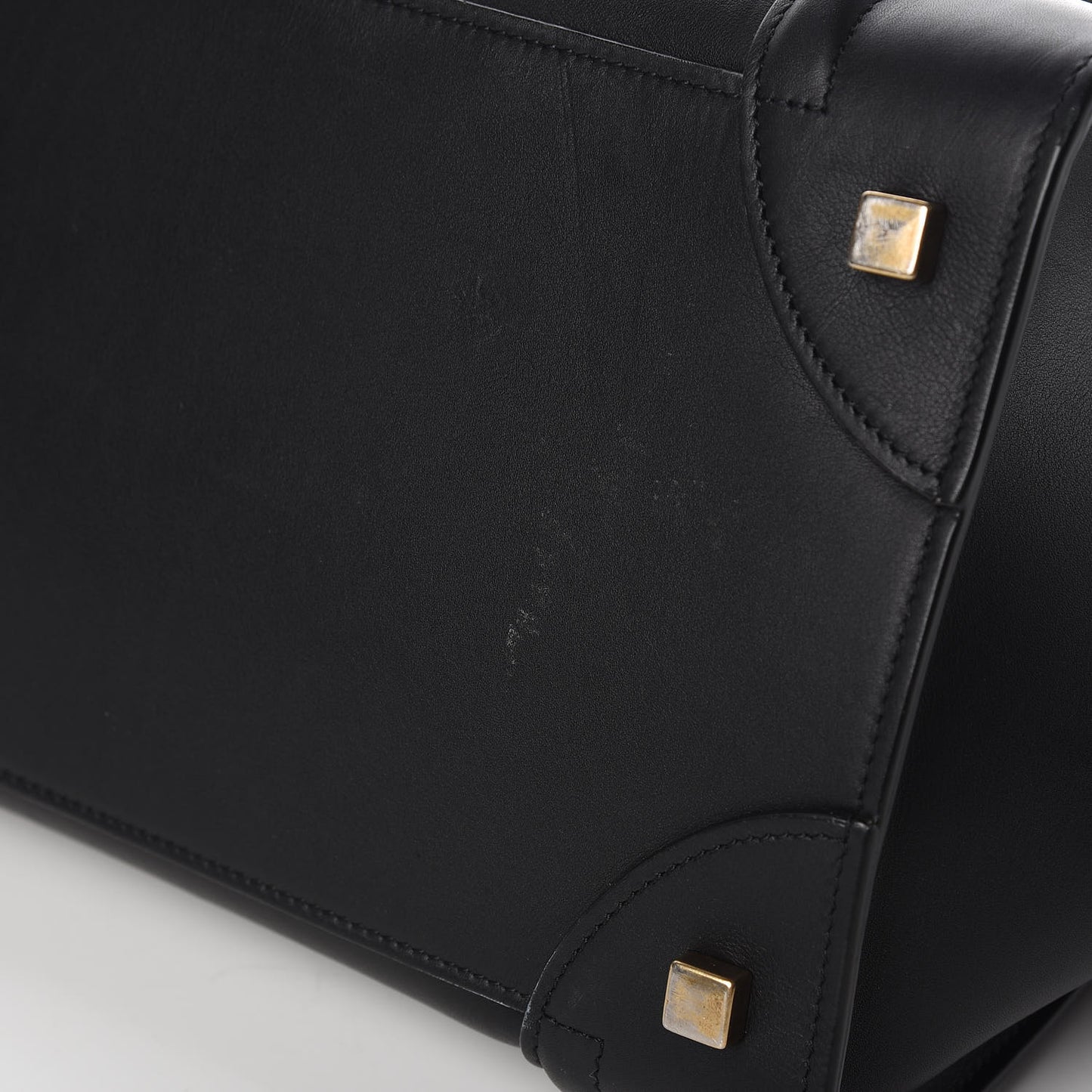 Smooth Calfskin Mini Luggage Black