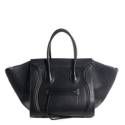Celine Calfskin Medium Phantom Luggage Black 1 of 8