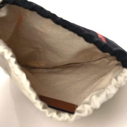 Loewe Canvas Parrot Paula's Ibiza Drawstring Pouch Black Ecru 5 of 6