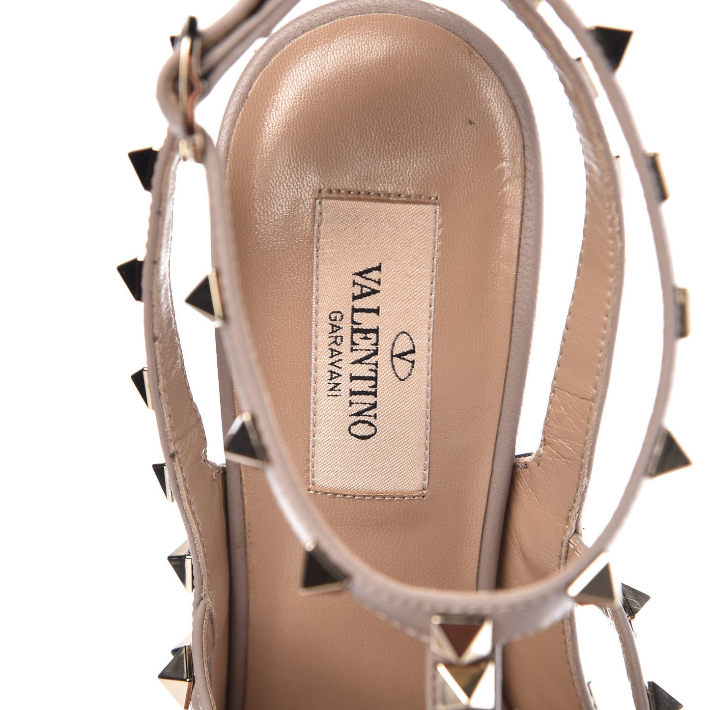 Patent Nappa Rockstud Ankle Strap 100mm Pumps 39.5 Black Poudre