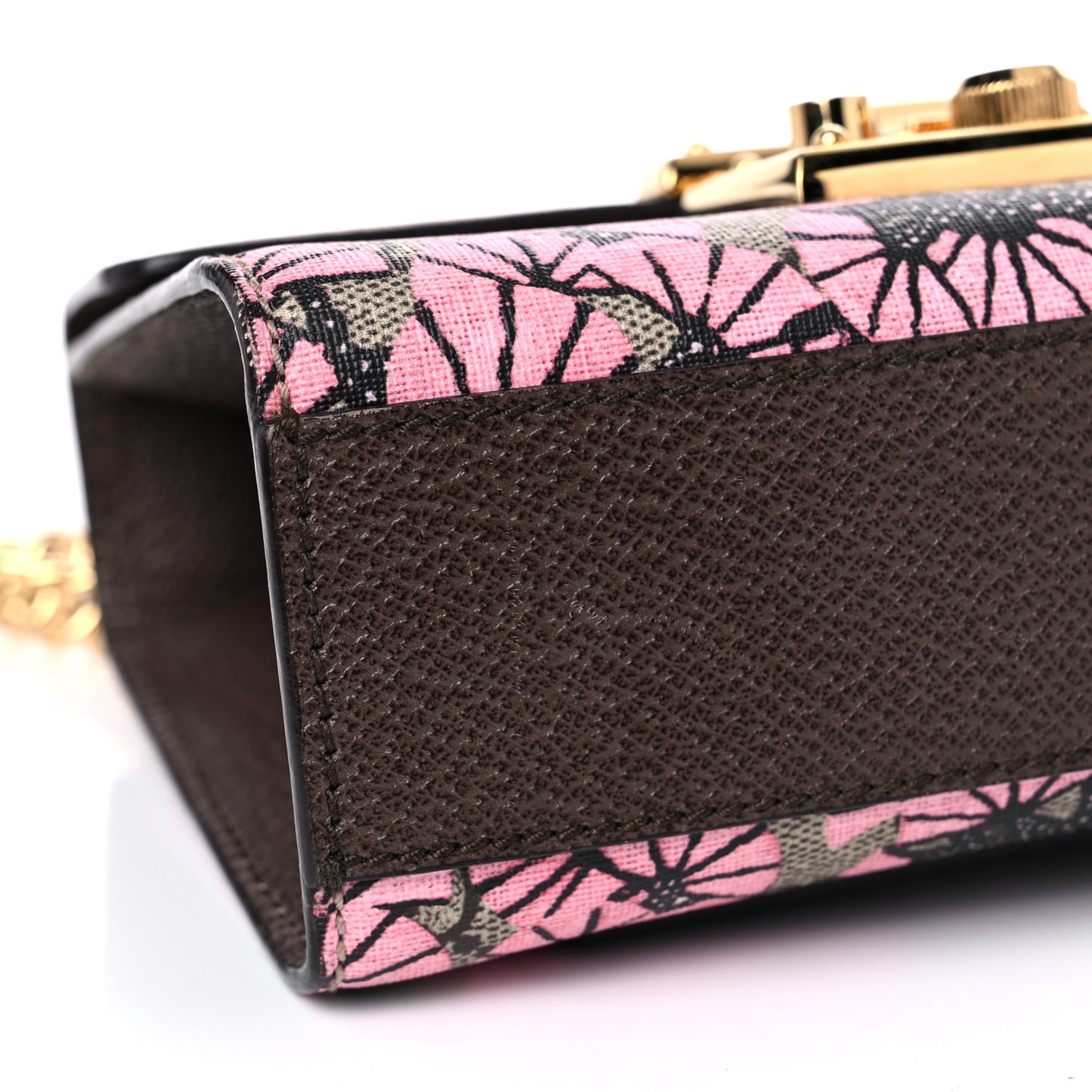 GG Supreme Monogram Bengal Small Padlock Shoulder Bag Beige Pink