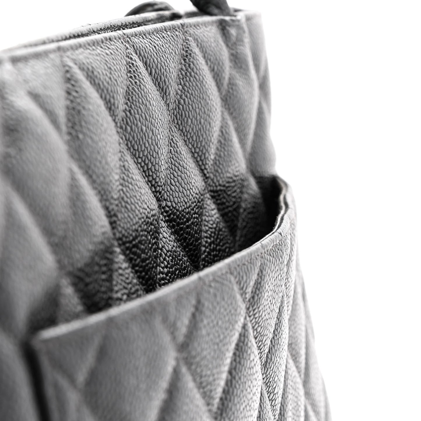 Caviar Quilted Medallion Tote Black