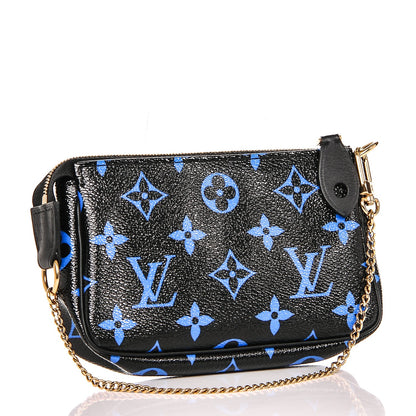Louis Vuitton Colored Monogram Mini Pochette Accessories Blue Black 3 of 6