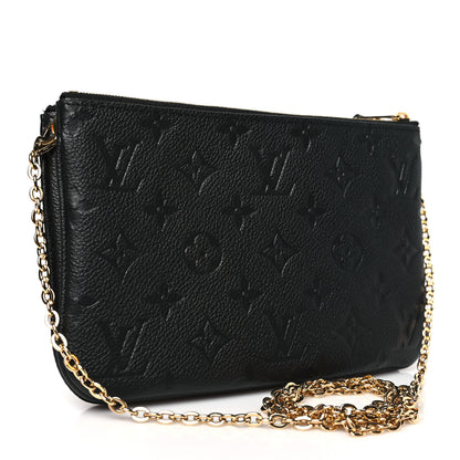 Louis Vuitton Empreinte Double Zip Pochette Black 3 of 11