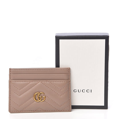 Gucci Calfskin Matelasse GG Marmont Card Holder Porcelain Rose 7 of 7