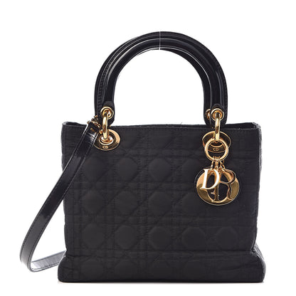 Christian Dior Nylon Cannage Medium Lady Dior Black 1 of 18