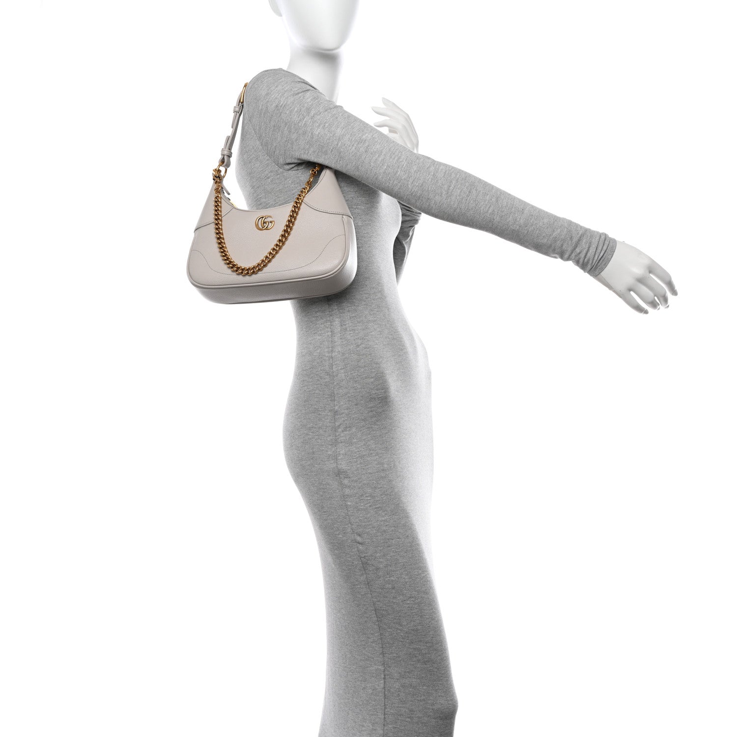 Gucci Goatskin Small Aphrodite Shoulder Bag Mystic White 2 of 10
