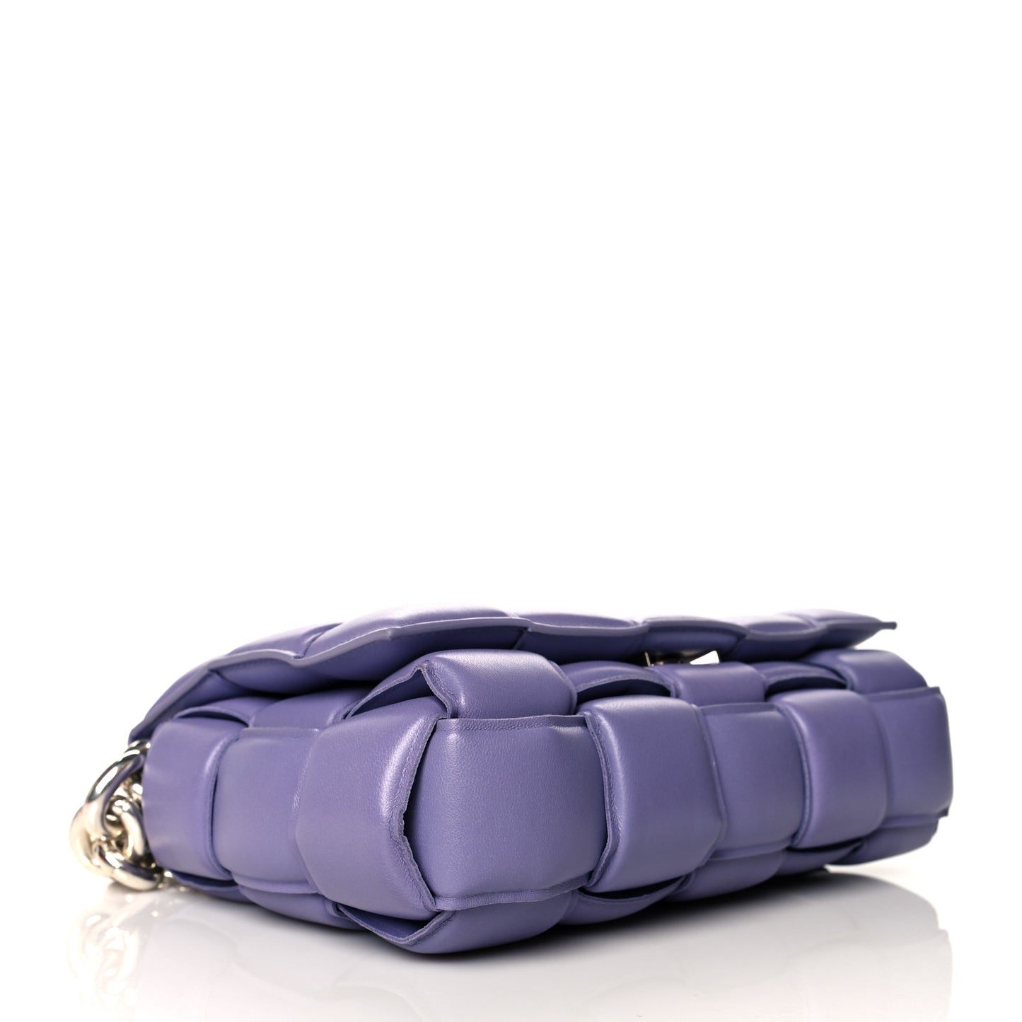 Lambskin Maxi Intreccio Padded Chain Cassette Crossbody Bag Lavender