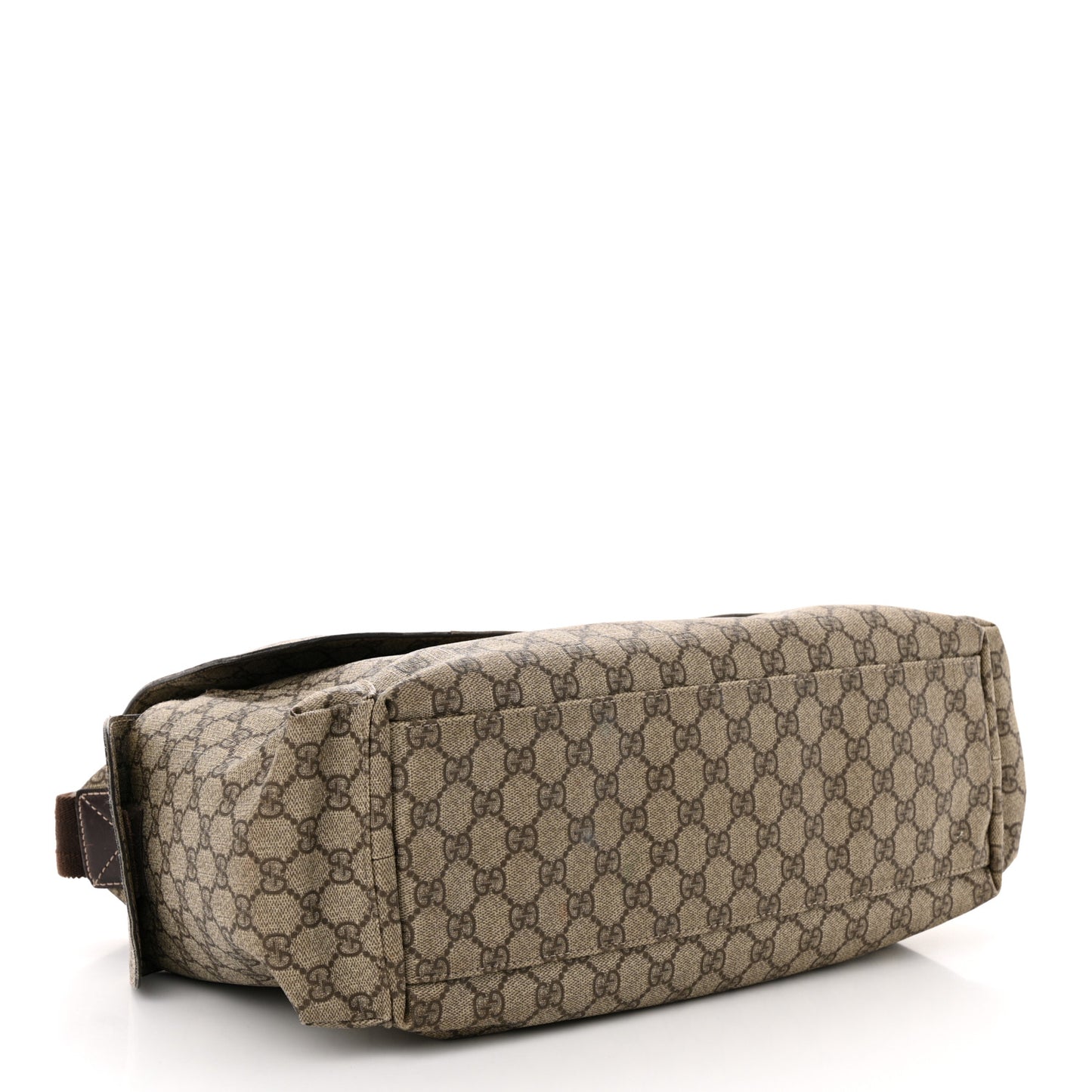 GG Plus Monogram Messenger Diaper Bag Dark Brown