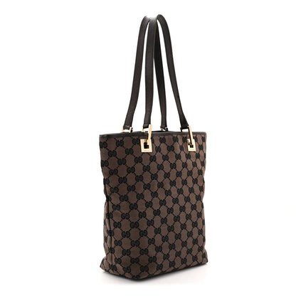 Gucci Monogram Small Bucket Tote Dark Brown 3 of 13