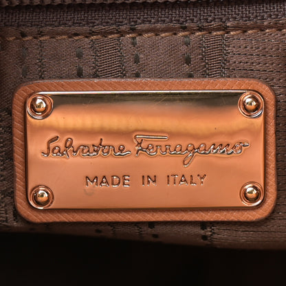Salvatore Ferragamo Printed Calfskin Briana Tote Brown 6 of 11