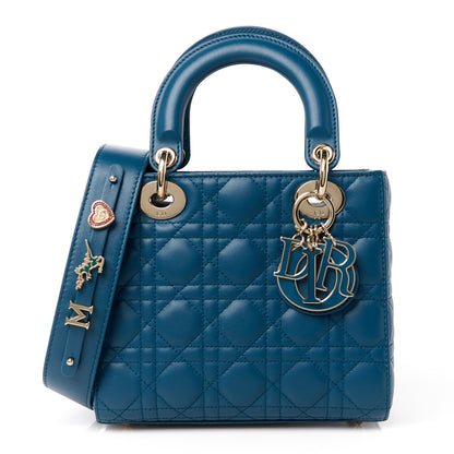 Christian Dior Lambskin Cannage Small My ABCDior My Lady Dior Deep Ocean 1 of 11