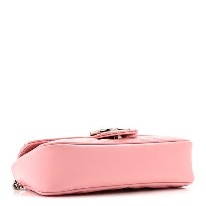 Gucci Calfskin Matelasse Super Mini GG Marmont Shoulder Bag Wild Rose Wild Rose 3 of 15