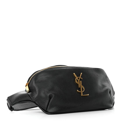 Saint Laurent Grain De Poudre Monogram Belt Bag Black 4 of 15