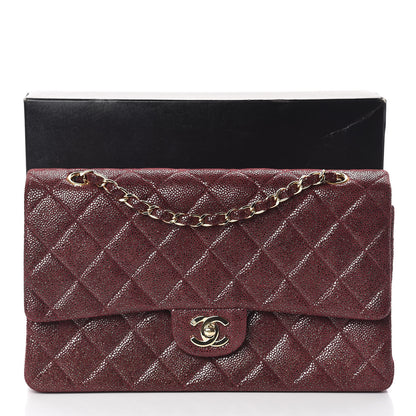 Chanel Iridescent Caviar Quilted Medium Double Flap Red 11 of 11