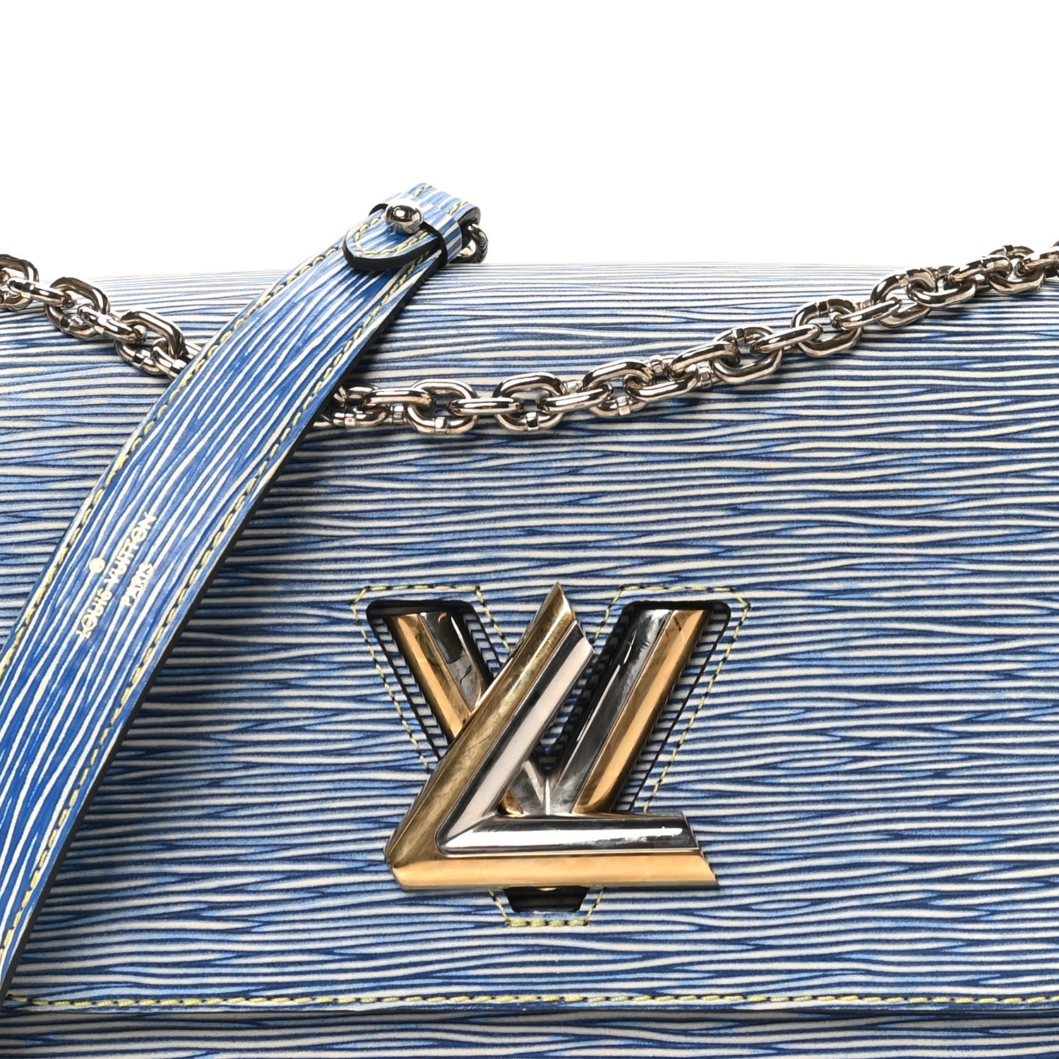 Louis Vuitton Epi Twist Shoulder Bag MM Denim Light 8 of 10