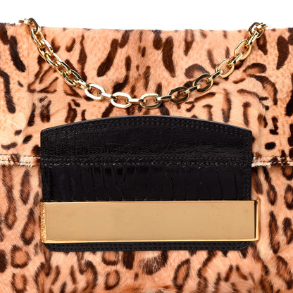 Jimmy Choo Pony Fur Wildcat Print Carolina Clutch Bag 7 of 9