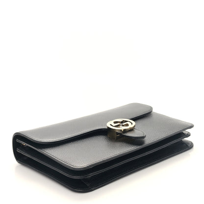 Gucci Dollar Calfskin Interlocking G Shoulder Bag Black 4 of 9