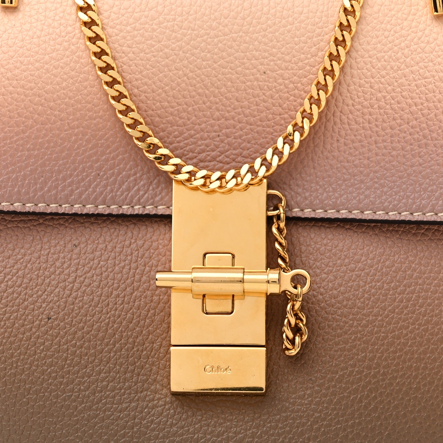 Chloe Grained Calfskin Lambskin Ombre Mini Drew Shoulder Bag 8 of 12