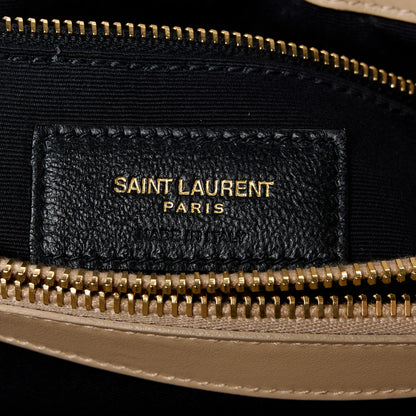 Saint Laurent Calfskin Y Quilted Monogram Medium Loulou Chain Satchel Dark Beige 7 of 11