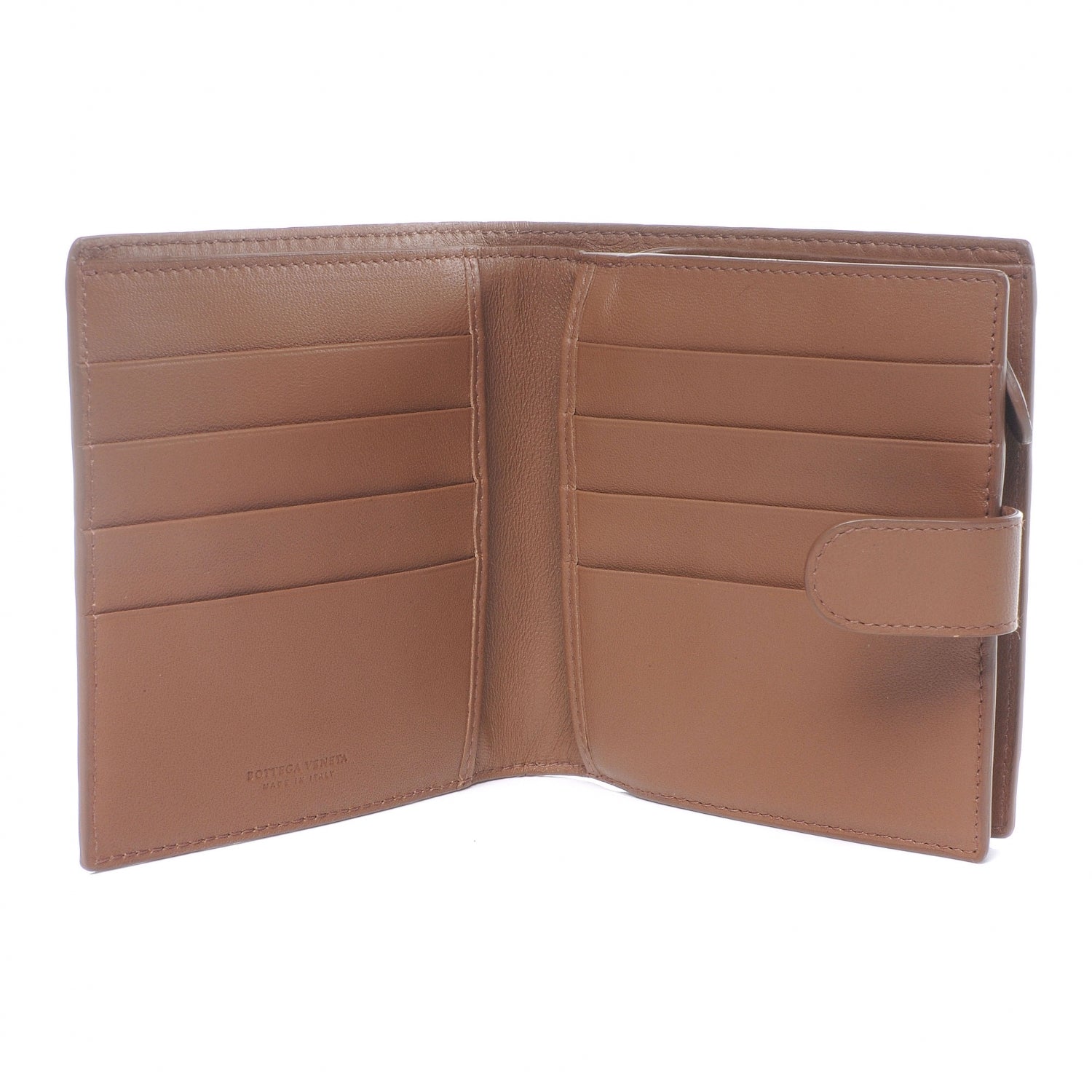 Bottega Veneta Nappa Intrecciato French Compact Wallet Noce 5 of 10