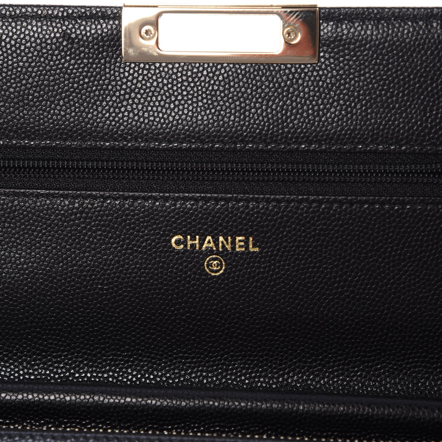 Chanel Caviar Quilted Golden Class Wallet On Chain WOC Black 7 of 9