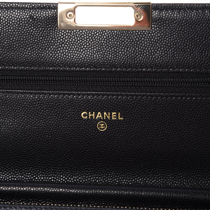 Chanel Caviar Quilted Golden Class Wallet On Chain WOC Black 7 of 9