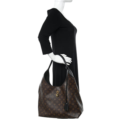 Louis Vuitton Monogram Flower Hobo Black 2 of 9