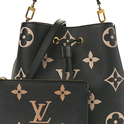 Louis Vuitton Empreinte Monogram Giant Neonoe MM Black Beige 8 of 11