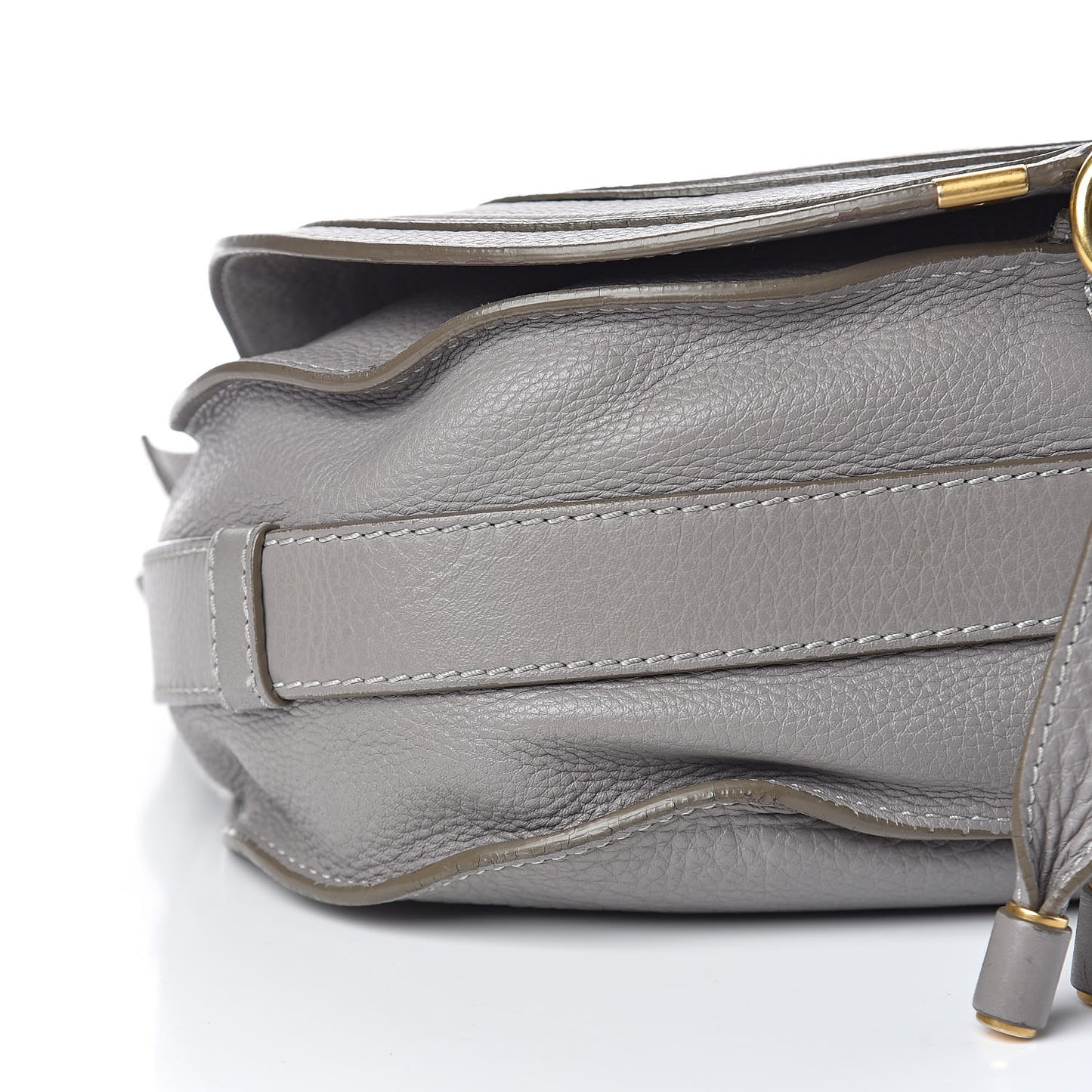 Calfskin Medium Marcie Round Crossbody Bag Cashmere Grey