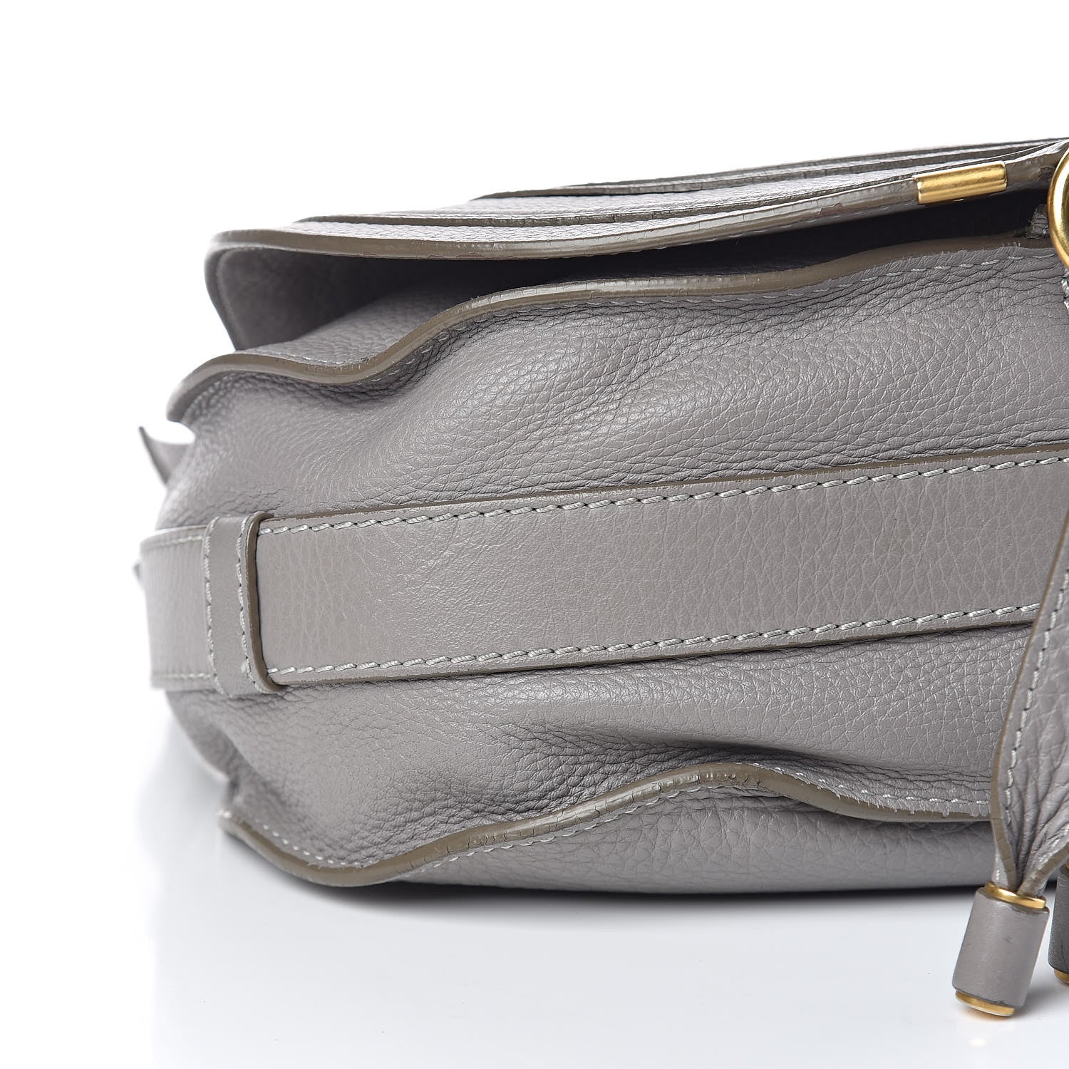 Chloe Calfskin Medium Marcie Round Crossbody Bag Cashmere Grey 8 of 14