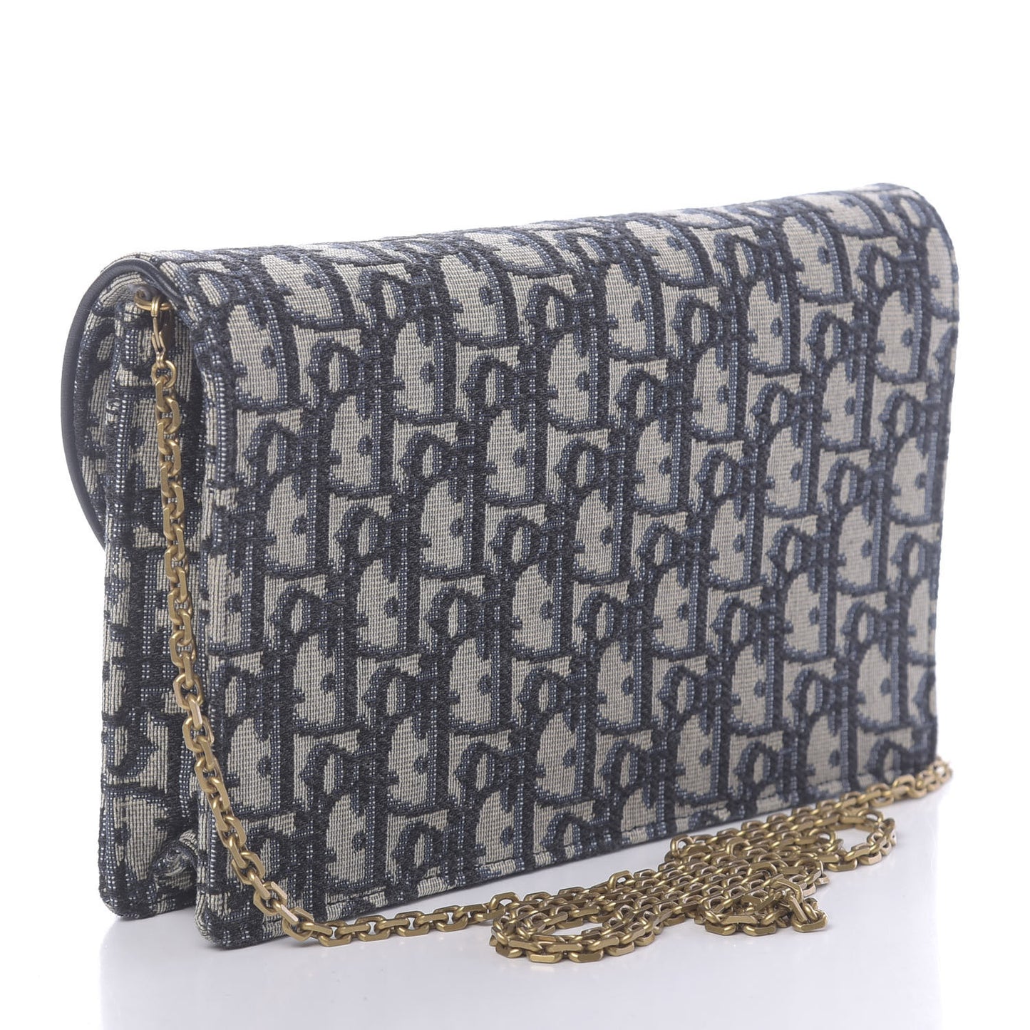 Oblique Saddle Chain Pouch Blue