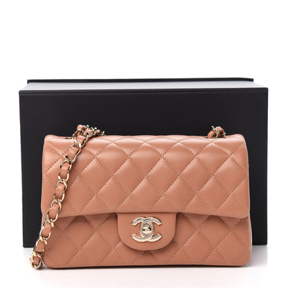 Chanel Lambskin Quilted Mini Rectangular Flap Brown 11 of 11
