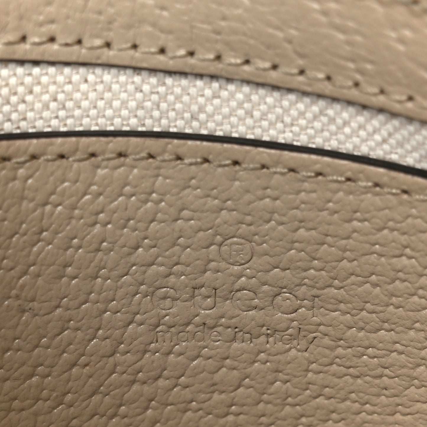 GG Supreme Monogram Textured Dollar Calfskin Small Ophidia Hobo Beige Mystic White Oatmeal