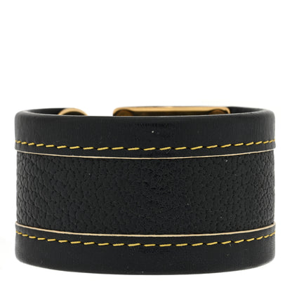 Louis Vuitton Chèvre Suhali S Lock Bracelet Small Black 3 of 4