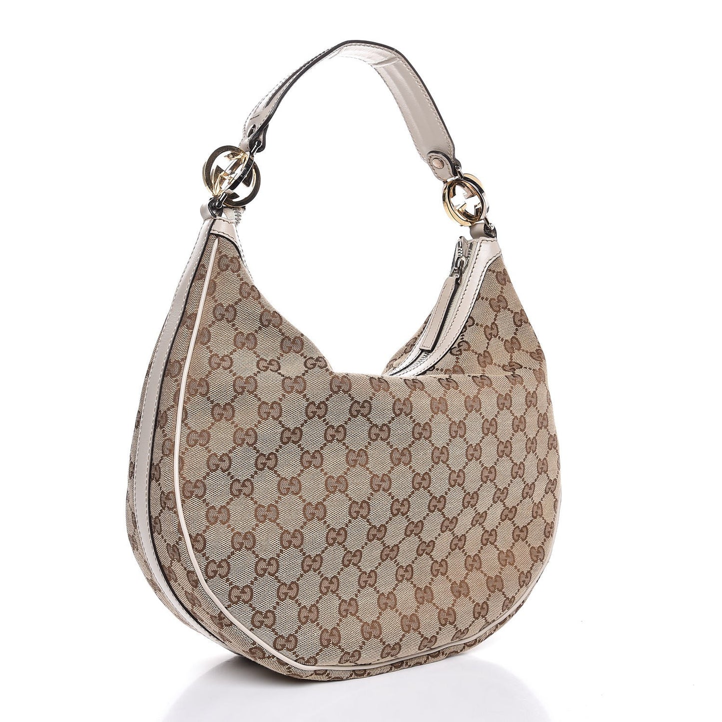 Monogram Medium GG Twins Hobo Ivory