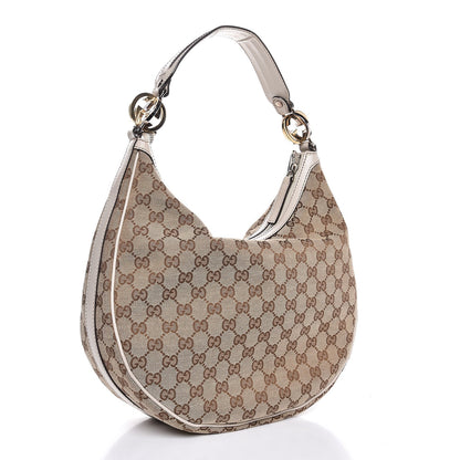 Gucci Monogram Medium GG Twins Hobo Ivory 2 of 15