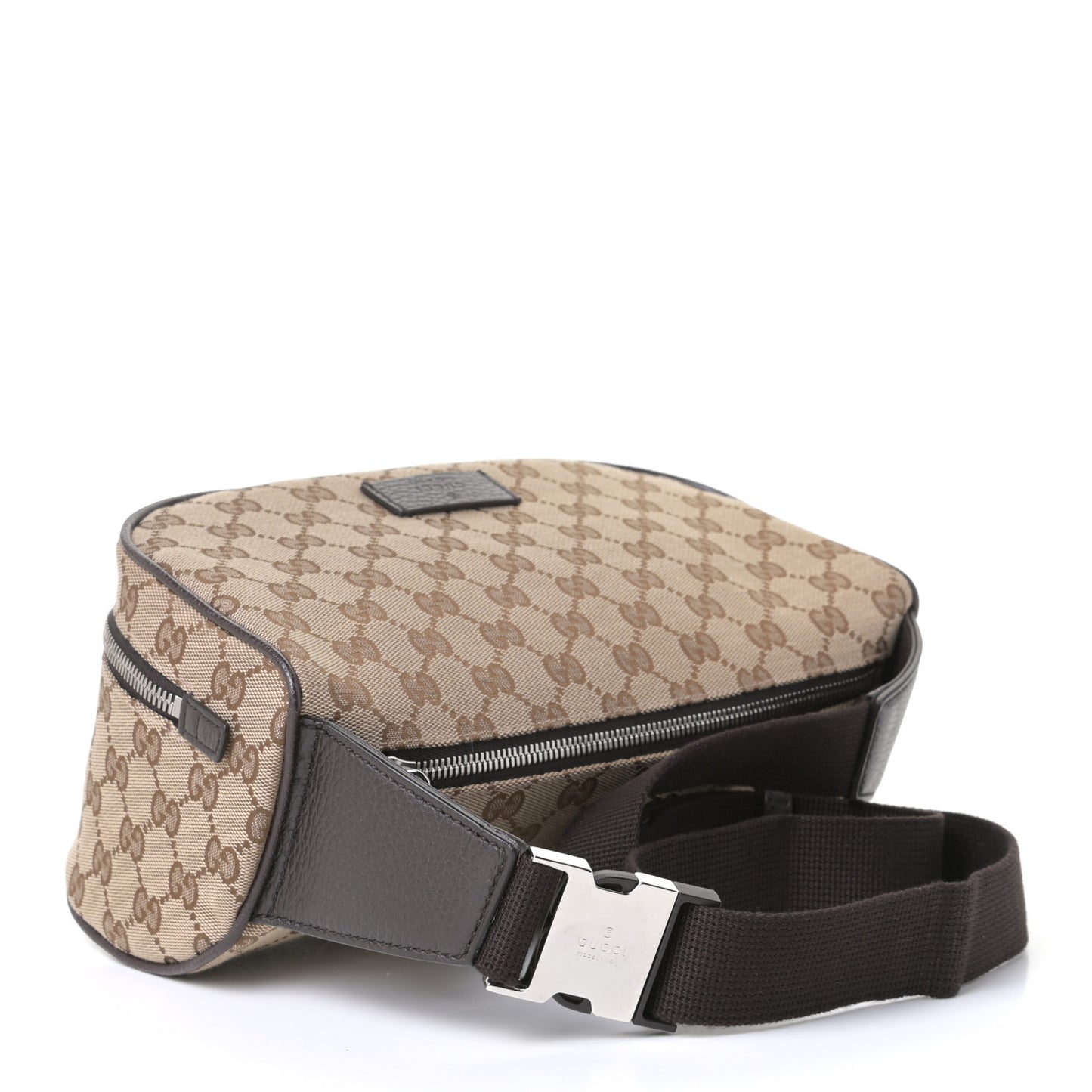 Monogram Dollar Calfskin Waist Pouch Beige Ebony Testa di Moro Marrone Scuro