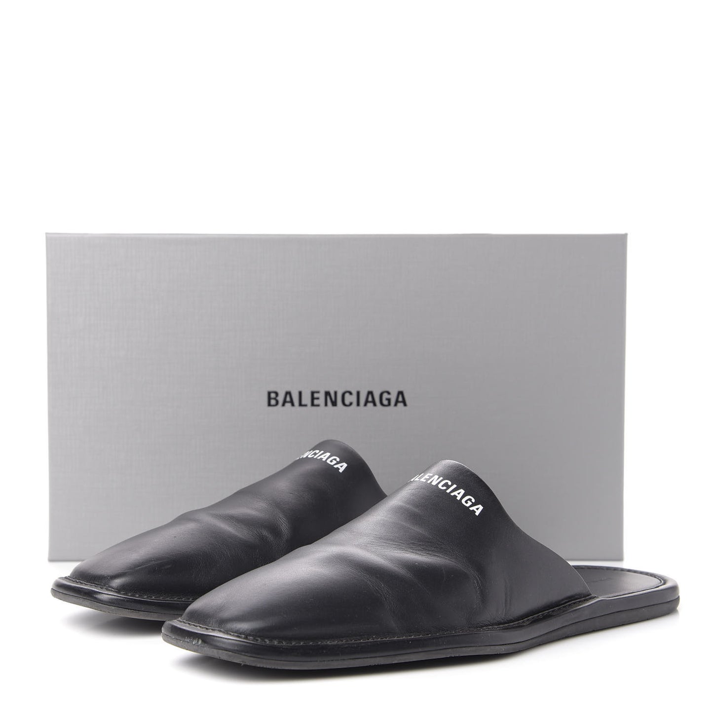 Smooth Calfskin Mens Cozy Slip-On Loafers 45 Black White