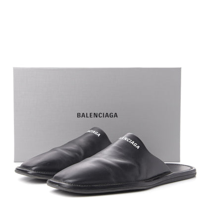 Balenciaga Smooth Calfskin Mens Cozy Slip-On Loafers 45 Black White 9 of 9