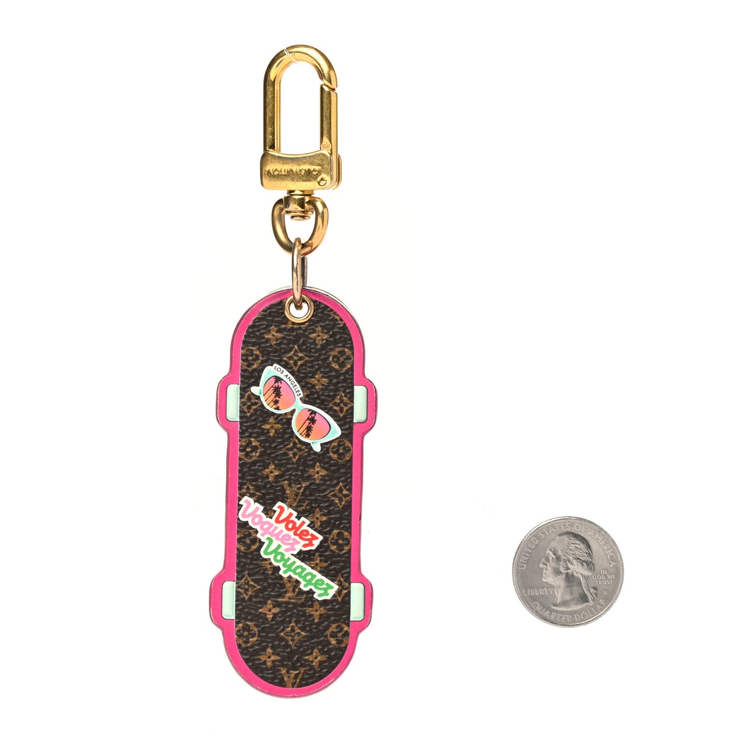 Monogram Skateboard Bag Charm Key Holder